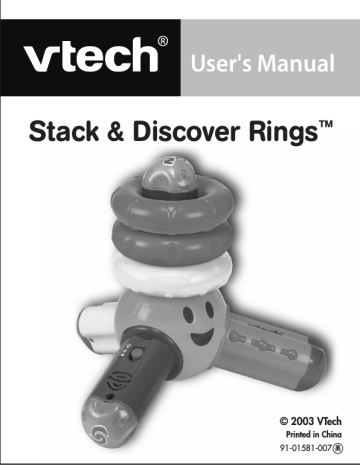 VTech Stack & Discover Rings User`s manual | Manualzz