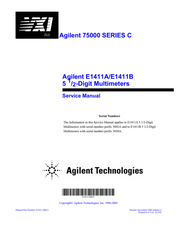 Agilent Technologies E1411B Service Manual | Manualzz