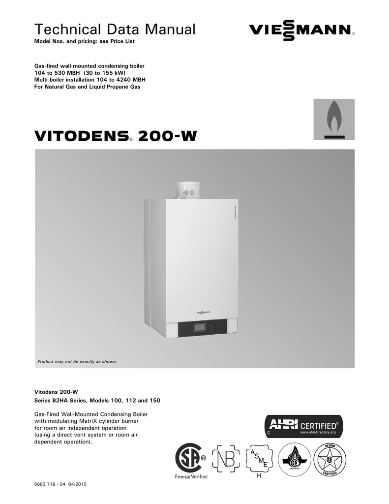 Viessmann Vitodens 200 W B2ha Series