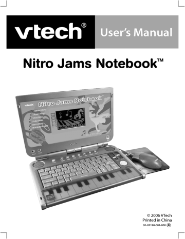 Vtech Nitro Jams Notebook User S Manual Manualzz Vtech Nitro Jams Notebook User S Manual Manualzz