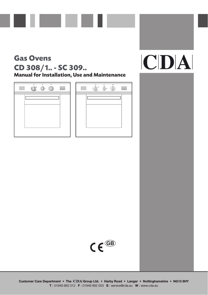 CDA SC309 Product data | Manualzz
