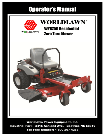 Worldlawn WYRZ50 Operator s manual Manualzz