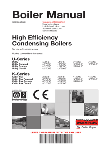 WarmFlow Utility System US70HE Installation instructions | Manualzz