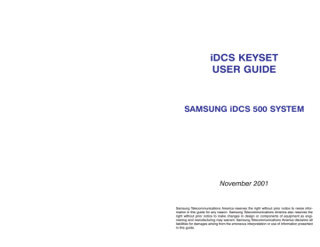 Samsung iDCS 500 User guide | Manualzz