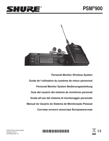 Shure PSM900 Specifications | Manualzz