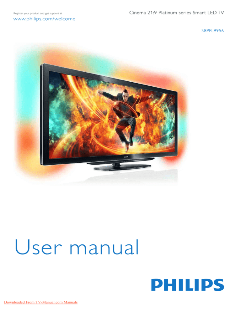 Philips 58pfl9956t 12 Specifications Manualzz