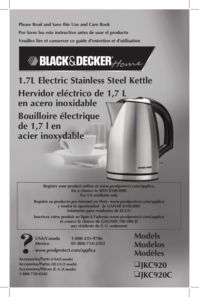 Black+decker KE1700SD Stainless Steel Electric Cordless Kettle - 1.7 L