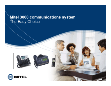 INT1400 | User manual | Mitel 3000 Features | Manualzz
