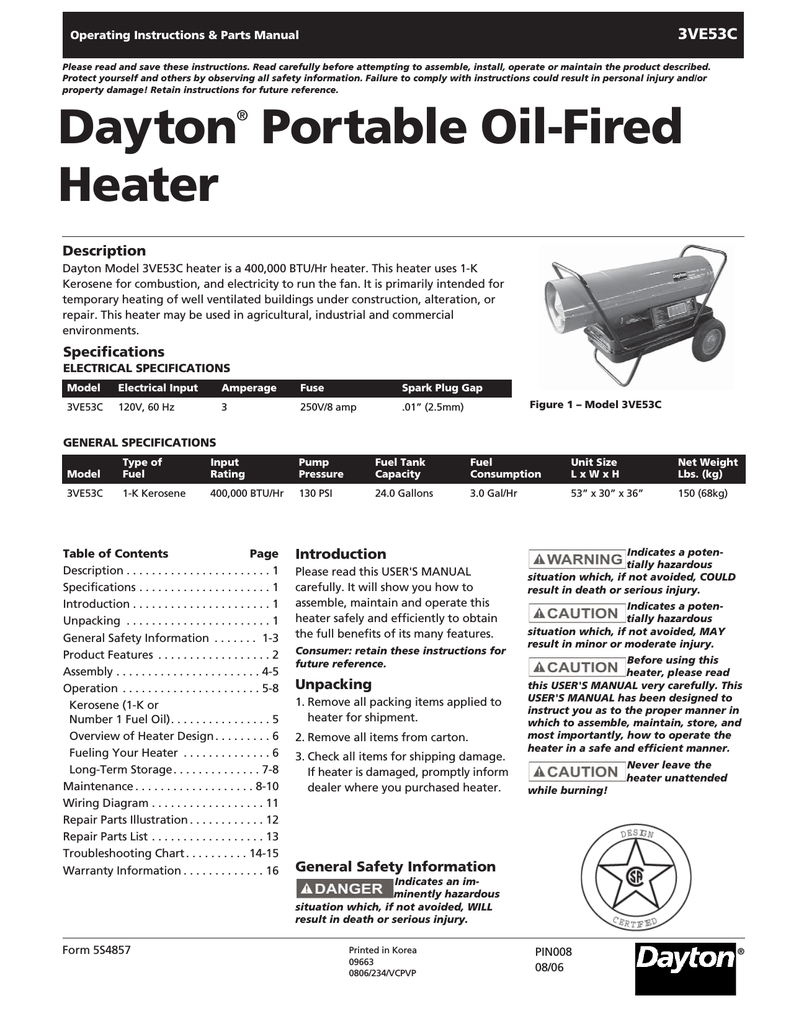 Dayton Electric Heater Wiring Diagram Wiring Diagram