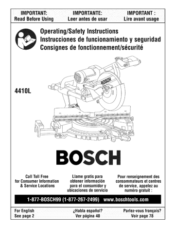 Bosch 4410L Operating instructions | Manualzz