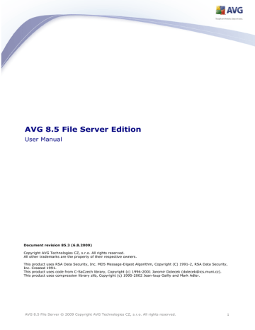 AVG AVG 8.5 FILE SERVER EDITION User manual | Manualzz