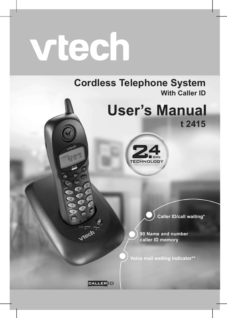 Vtech T2415 Operating Instructions Manualzz