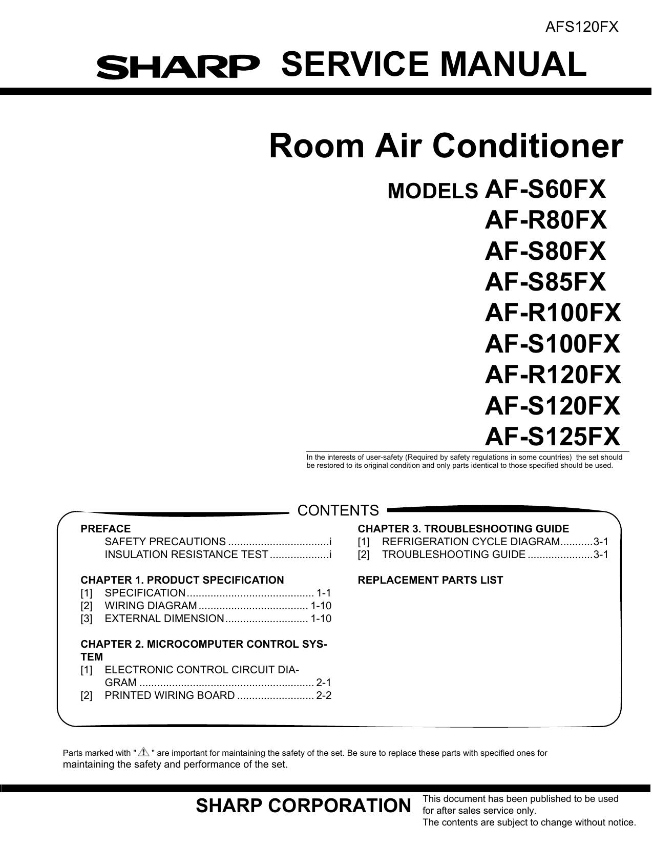 Service Manual Room Air Conditioner Manualzz Com