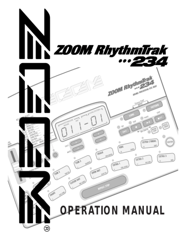 Zoom RhythmTrak 234 Specifications | Manualzz