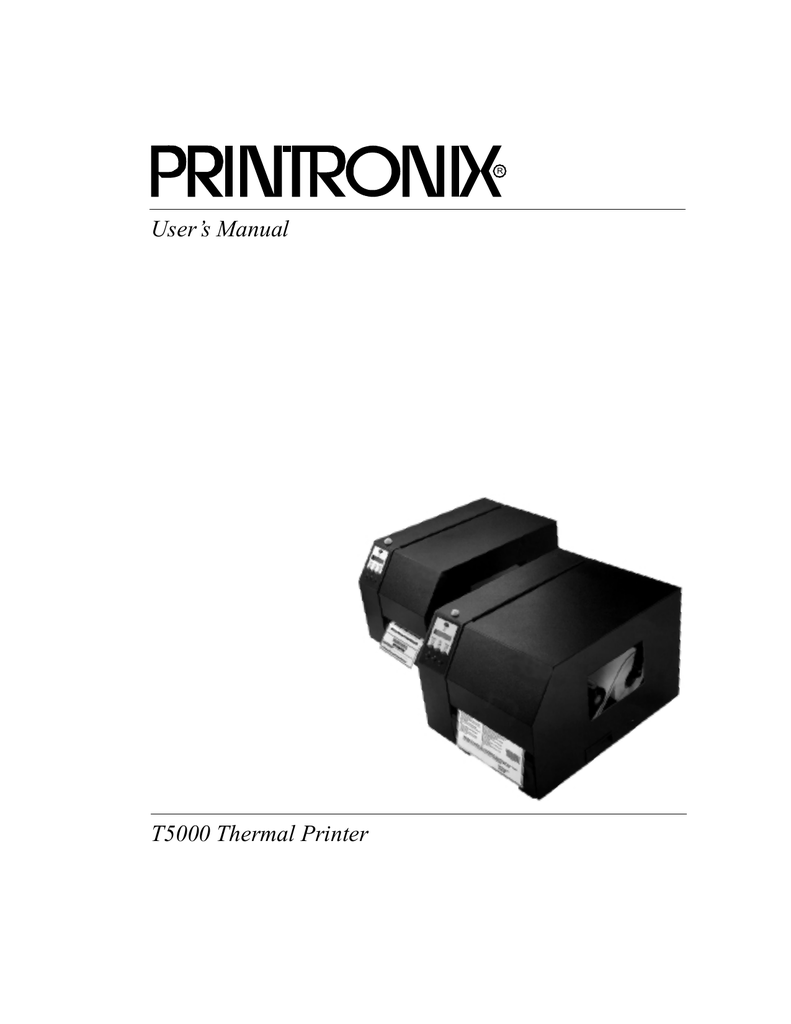 Printronix T54r User S Manual Manualzz