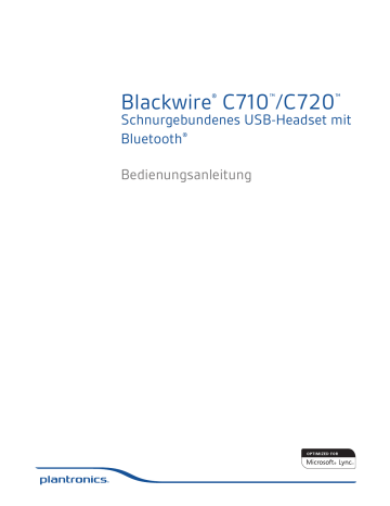 Blackwire | Benutzerhandbuch | 89283-04 de C710M_C720M.indd | Manualzz