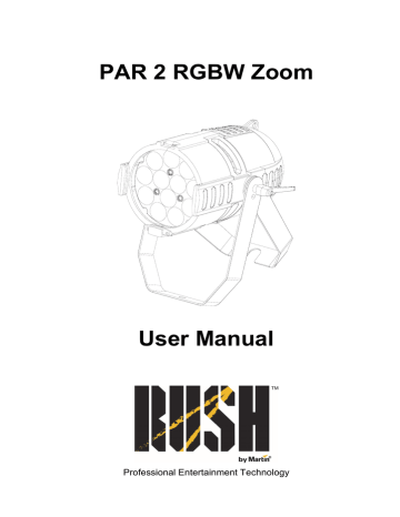 Rush PAR 2 RGBW Zoom User manual | Manualzz