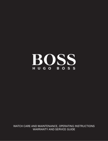 Hugo boss 2025 watch instructions