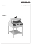Guillotine EBA 480 EP  Operating Instructions