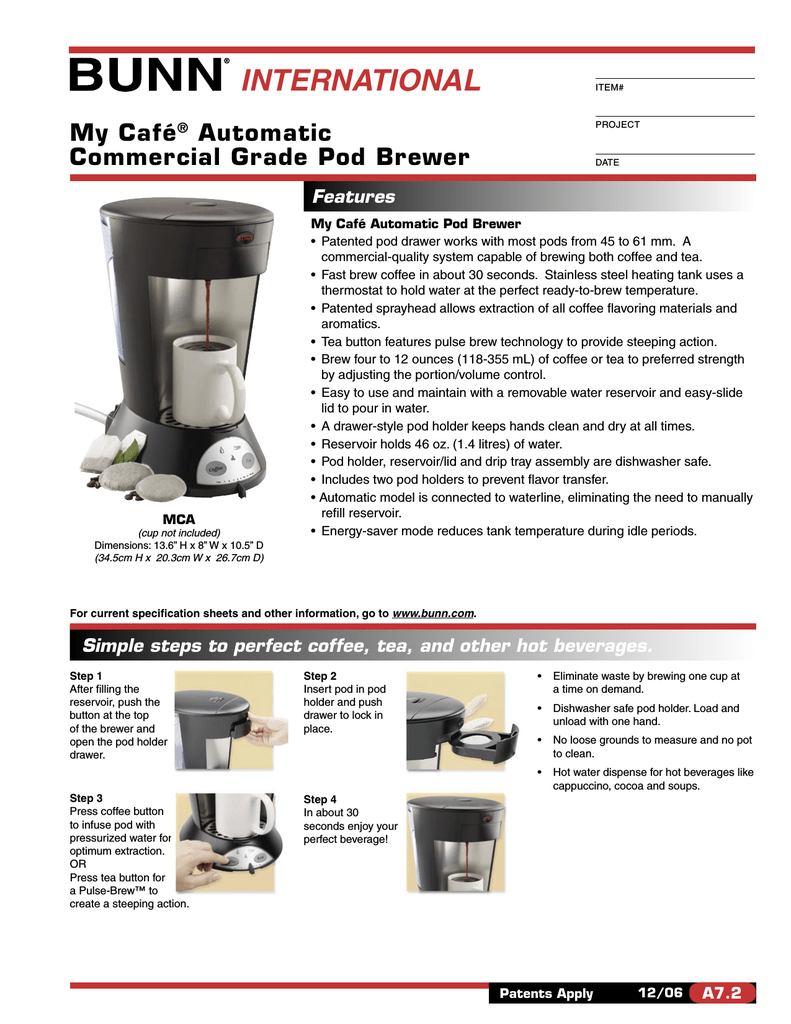 bunn my cafe manual