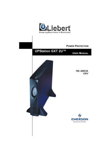 Emerson Liebert UPStation GXT2U User manual | Manualzz