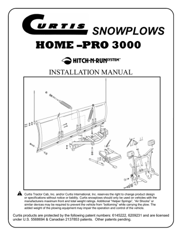 Curtis 3000 Installation Manual Manualzz, Curtis Snow Plow Wiring Diagram