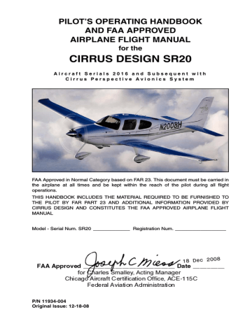 Cirrus SR20 Specifications | Manualzz