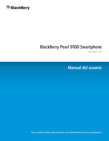 Blackberry Pearl 9100 v5.0 Manual de usuario | Manualzz