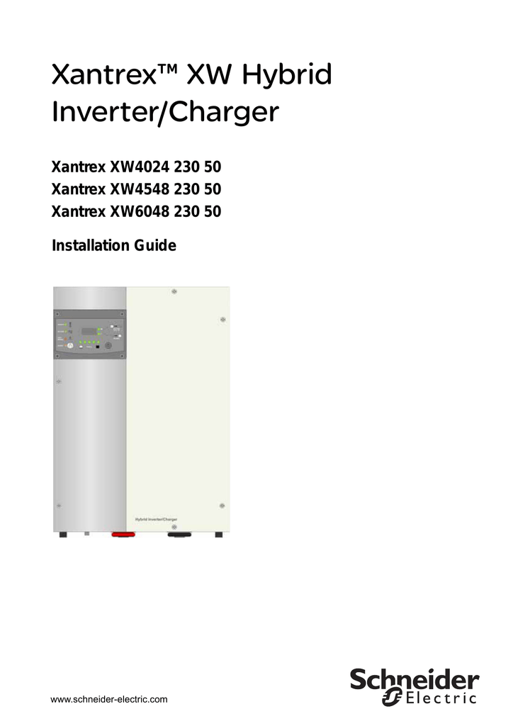 Schneider Electric Xantrex XW Hybrid Installation guide | Manualzz