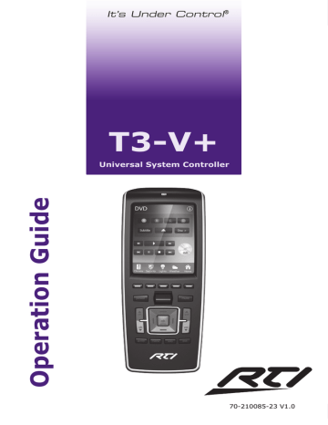 RTI T3-V Operation Guide | Manualzz