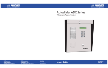 Mircom LT-883 Autodialer ADC User guide | Manualzz