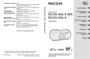 Ricoh WG-4 de handleiding | Manualzz