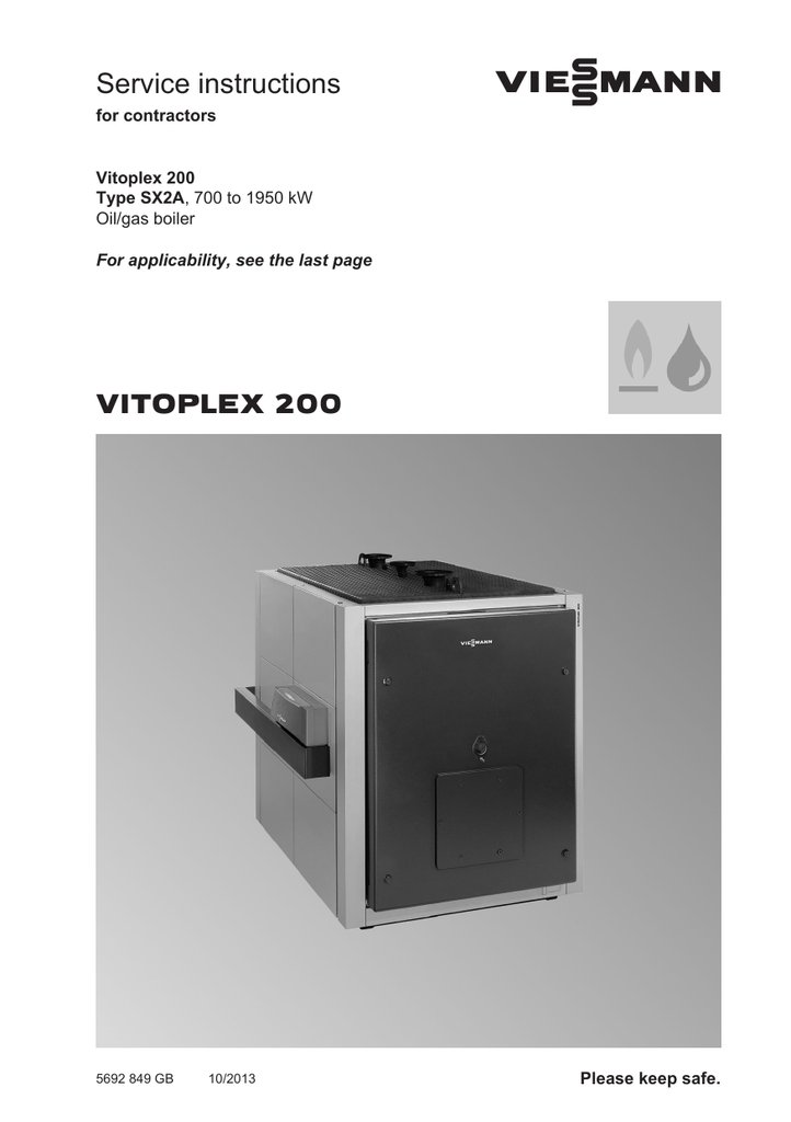 Viessmann Vitoplex 200 Type Sx2a Operating Instructions Manualzz