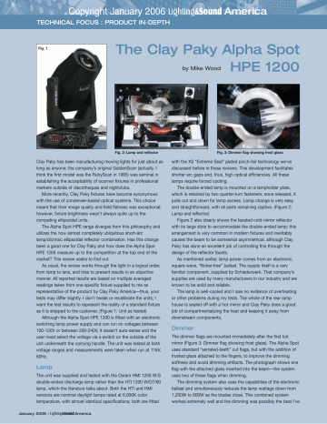 User manual | The Clay Paky Alpha Spot HPE 1200 | Manualzz