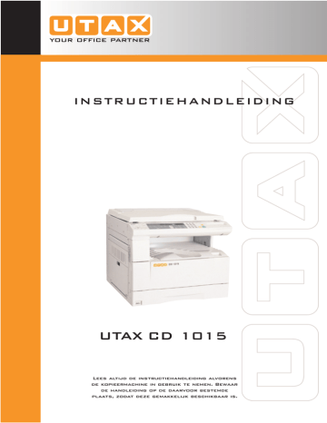 Utax CD 1015 Copy System Handleiding | Manualzz