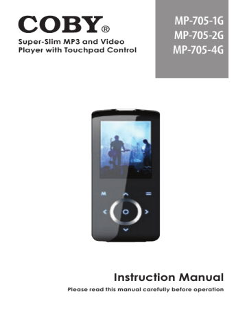 Coby MP705-4G - MP 705 4 GB Instruction manual | Manualzz