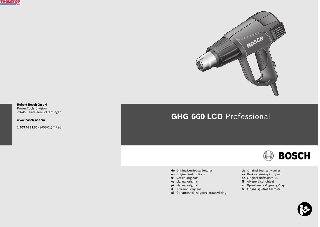 Bosch Ghg 660 Lcd Professional Operating Instructions Manualzz