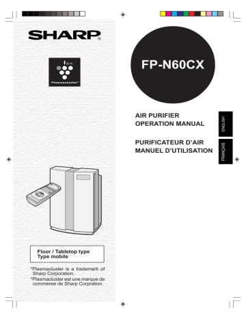 User manual | Sharp Plasmacluster FP-N60CX Specifications | Manualzz