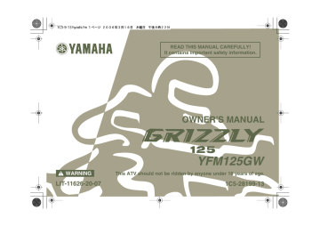 Yamaha YFM125GW Owner`s manual | Manualzz
