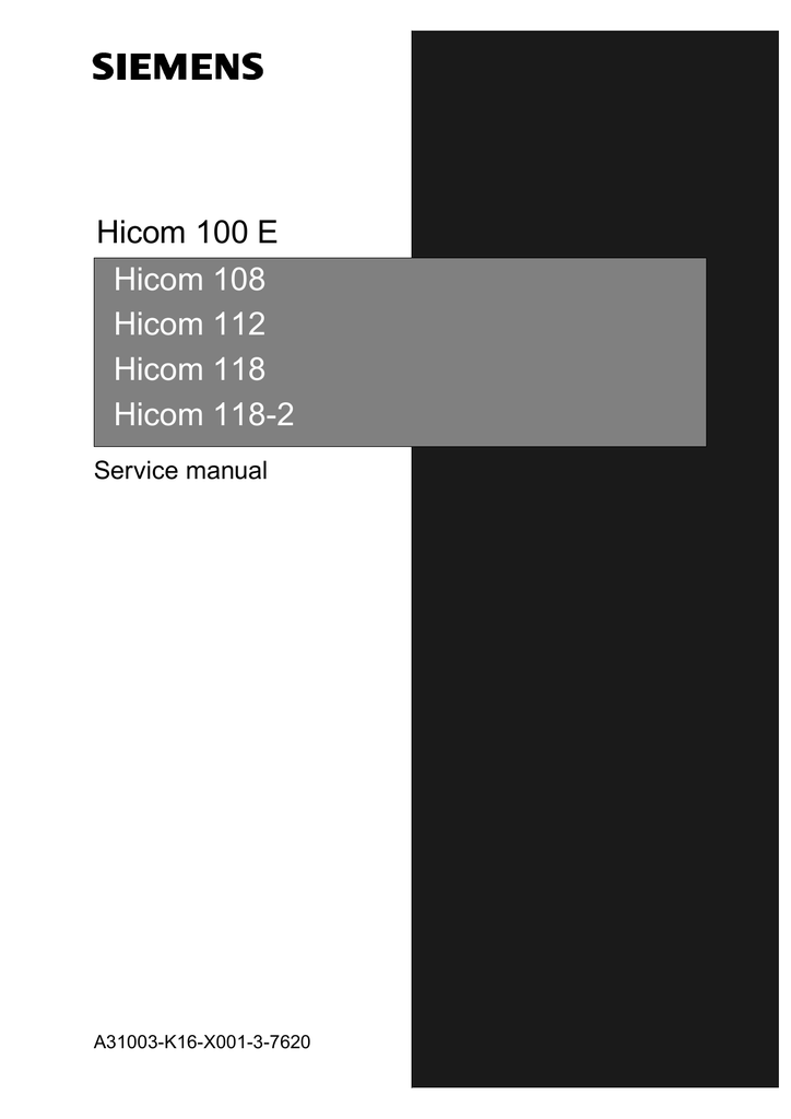 Siemens Hi 118 Service Manual Manualzz