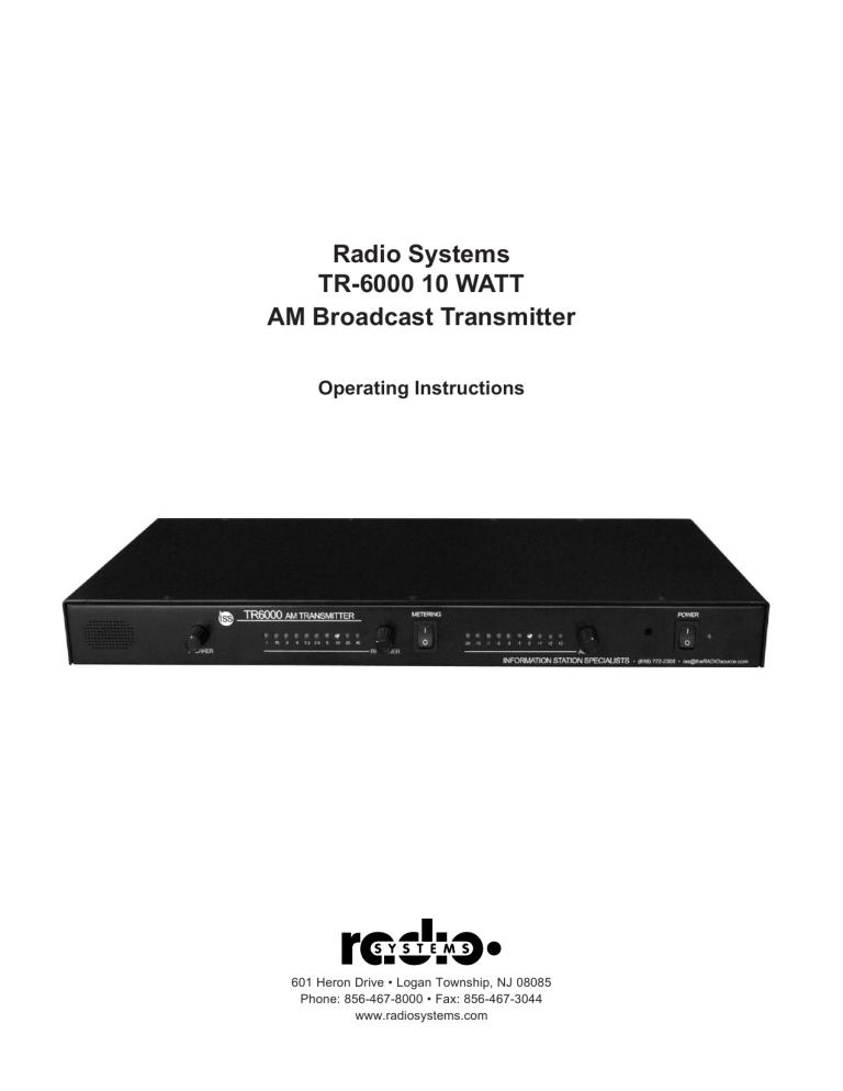 Broadcast 6000 User manual Manualzz