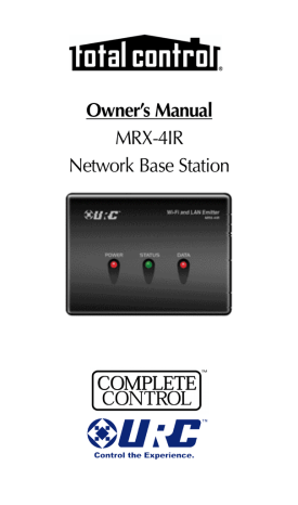 Owner's manual | Universal Remote Control MRX-4IR Owner`s manual | Manualzz