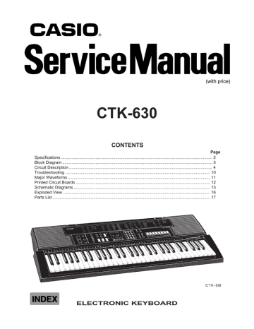 Casio CTK-630 Electronic Keyboard User manual | Manualzz