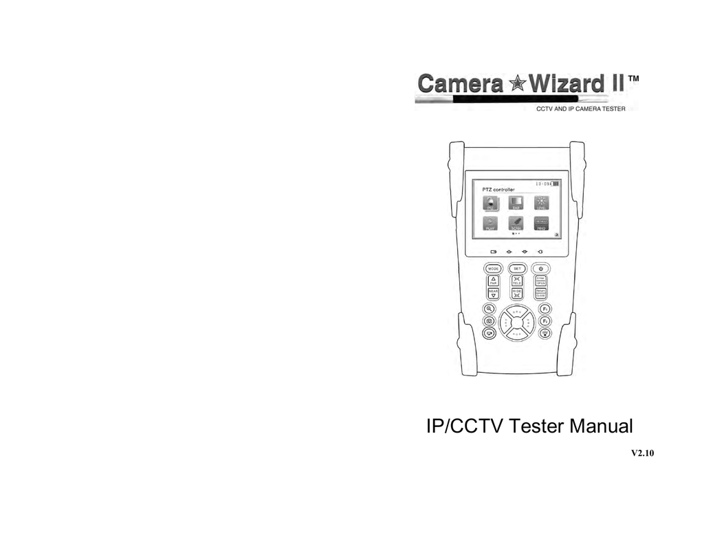 CCTV Tester Pro Specifications Manualzz
