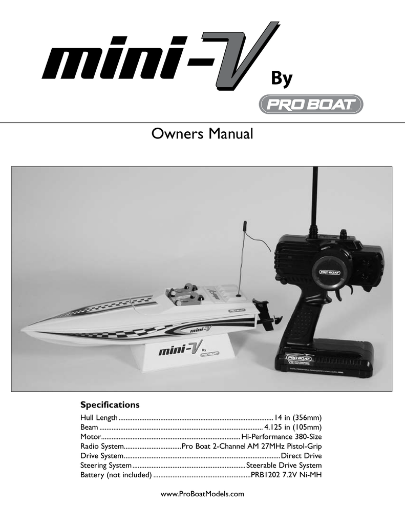 ProBoat mini-V Specifications | Manualzz