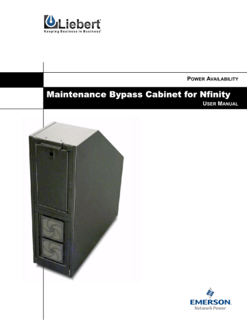 Liebert Nfinity Maintenance Bypass Cabinet User manual | Manualzz