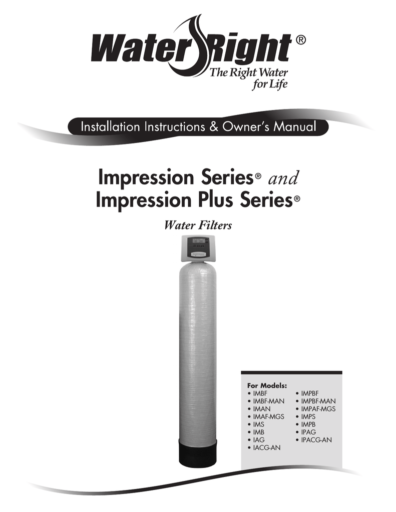 Water Right IMP-1054 Troubleshooting guide | Manualzz