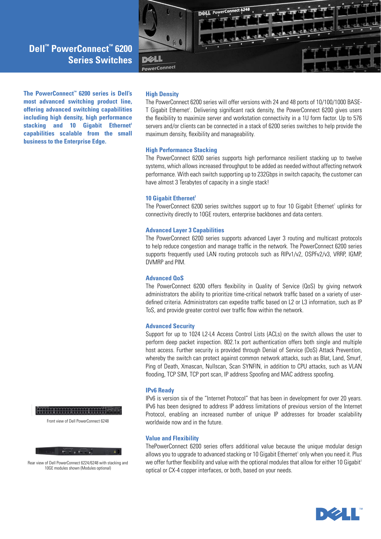 Dell POWERCONNECT 6200 SERIES User manual | Manualzz