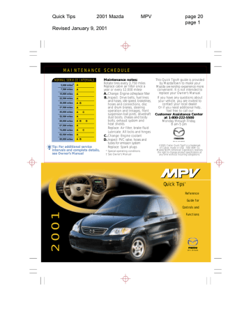 Mazda MPV Owner`s manual | Manualzz