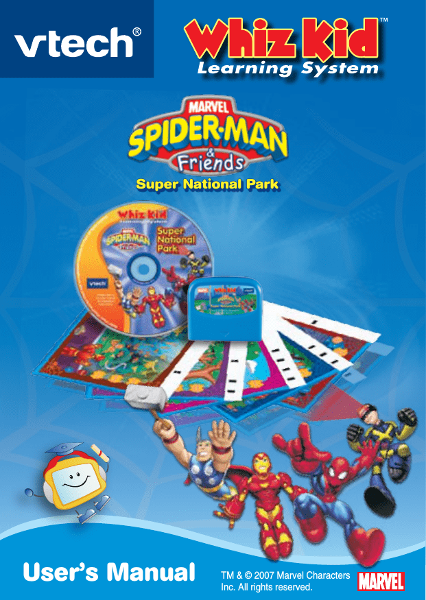 VTECH WHIZ KID Marvel SPIDER-MAN & FRIENDs Super National Park whizware 